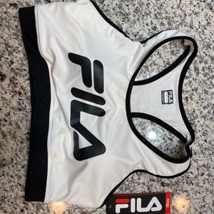 Fila Women’s XL white sports bra, NWT